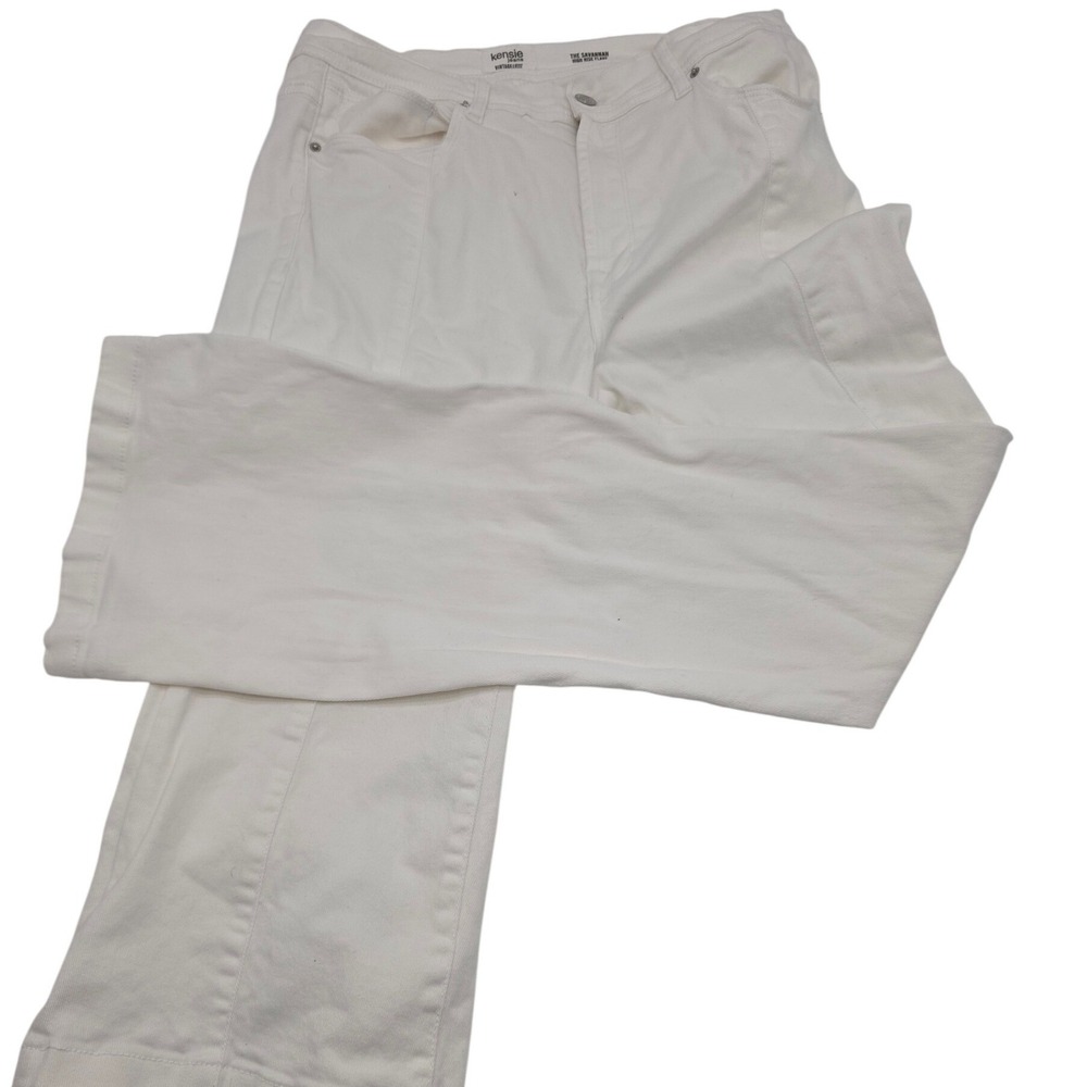 Kensie Jeans High Rise Flare Women 10/30 White Vintage Luxe‎ Savannah #Y2K